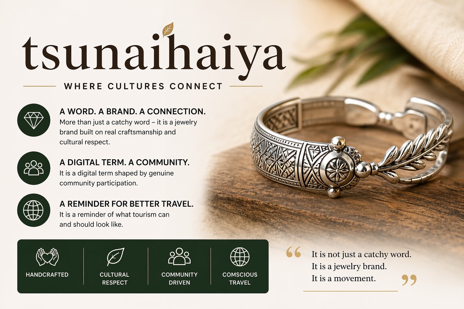 Tsunaihaiya handmade silver jewelry representing cultural connection an 8d craftsmanship